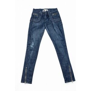 Stella McCartney H&M Jeans 38 Dark Wash Skinny Ankle Zip 29x31